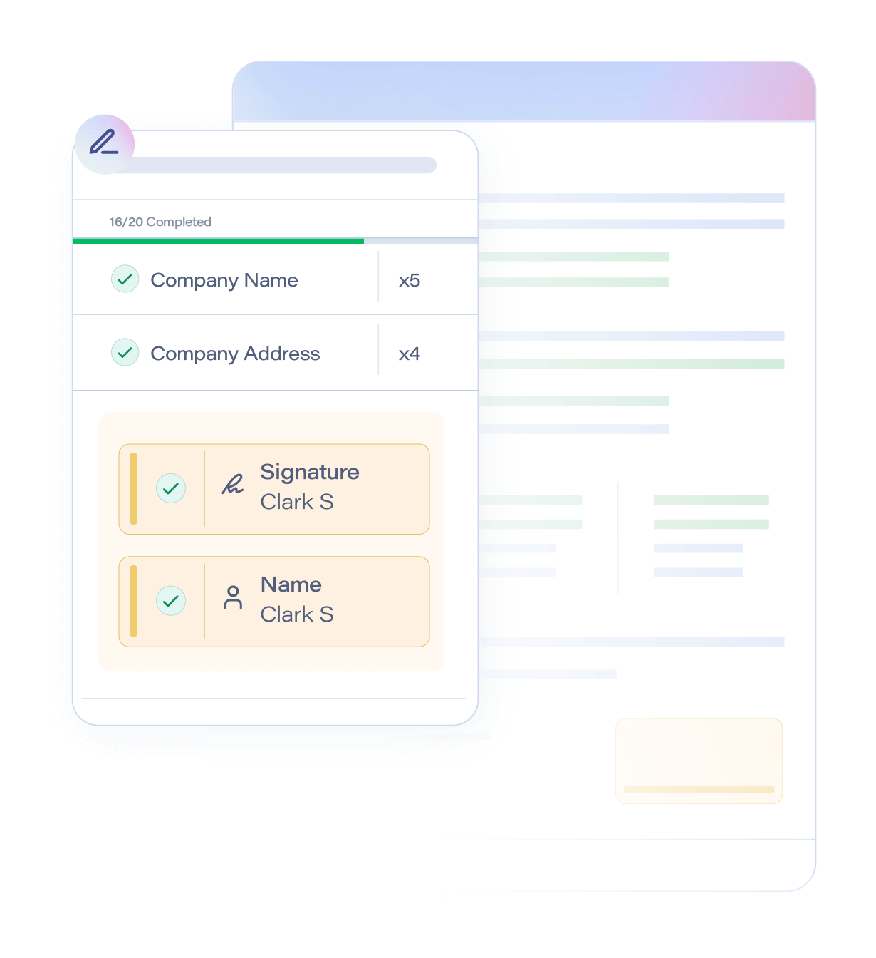 Place fillable form fields in the business documents to obtain information from recipients along with electronic Signatures.