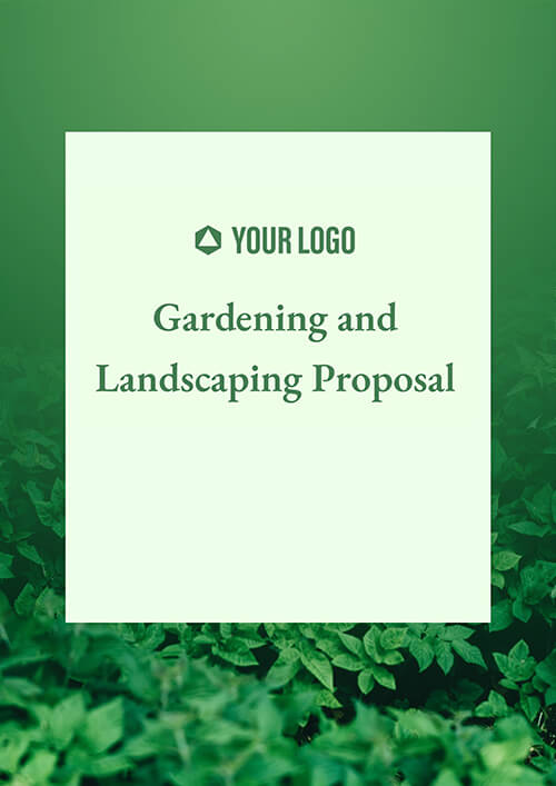 Proposal Template for Gardening and landscape Proposal