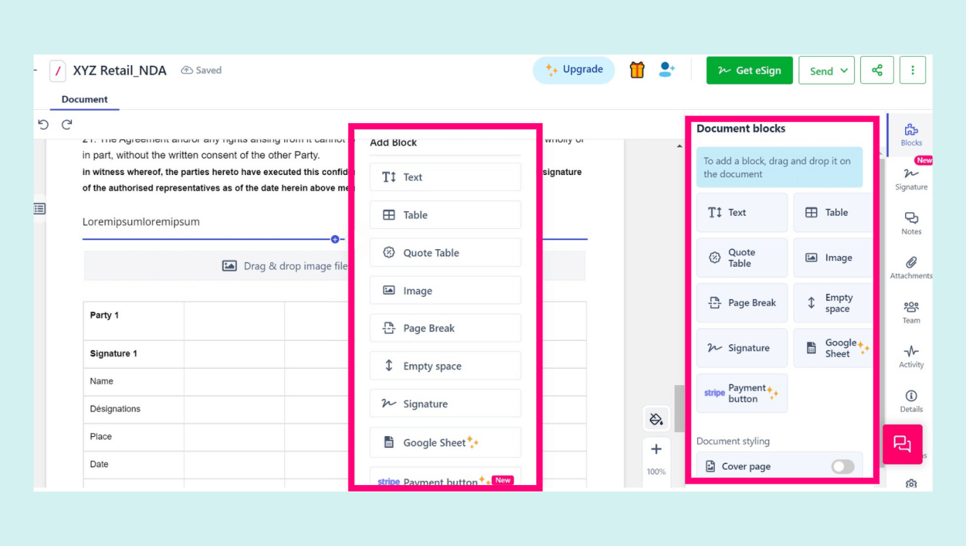 Enhance contract creation processes with Revv's feature rich document editor