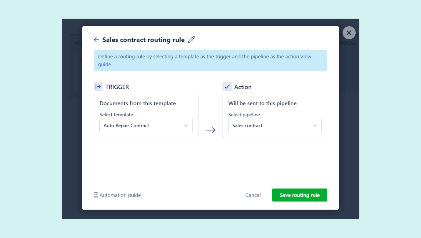 Pipeline routing feature makes contract management much easier