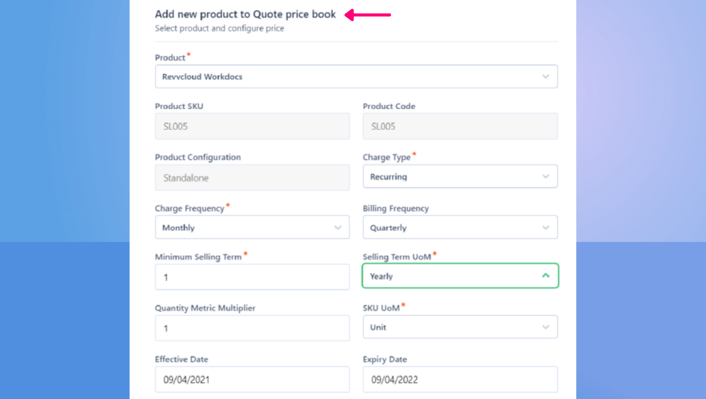 Product configuration in cloud-based Revv cpq software is easy for every sales team