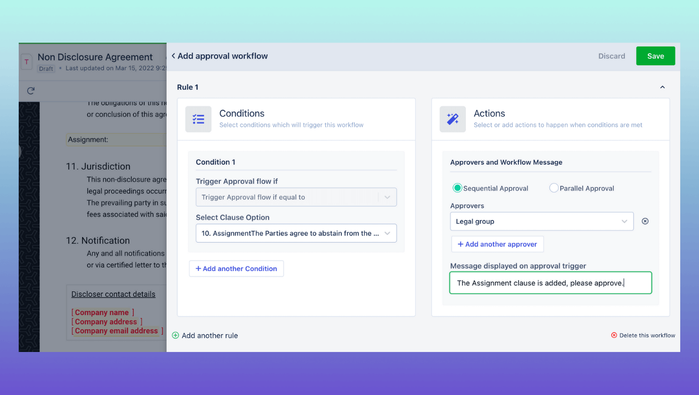 Automate the approval process for NDAs with Revv