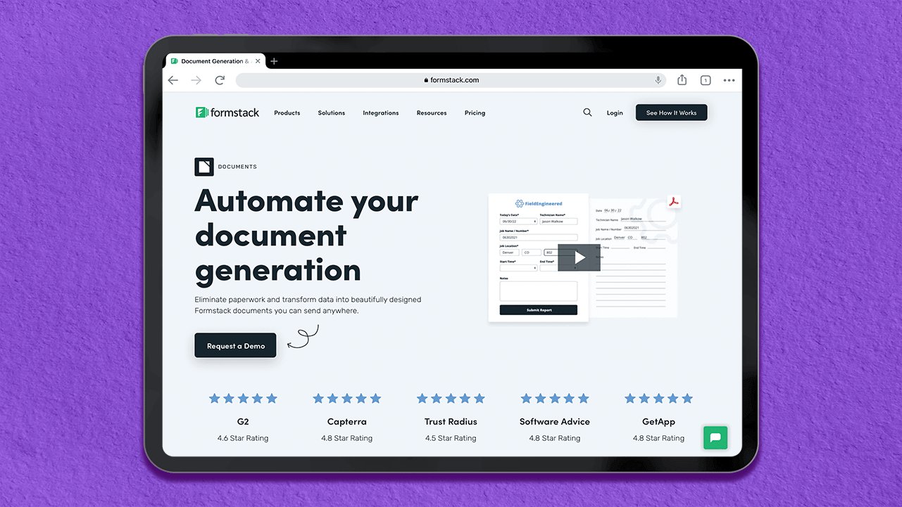 Formstack Documents allows you to create and share beautiful documents across locations