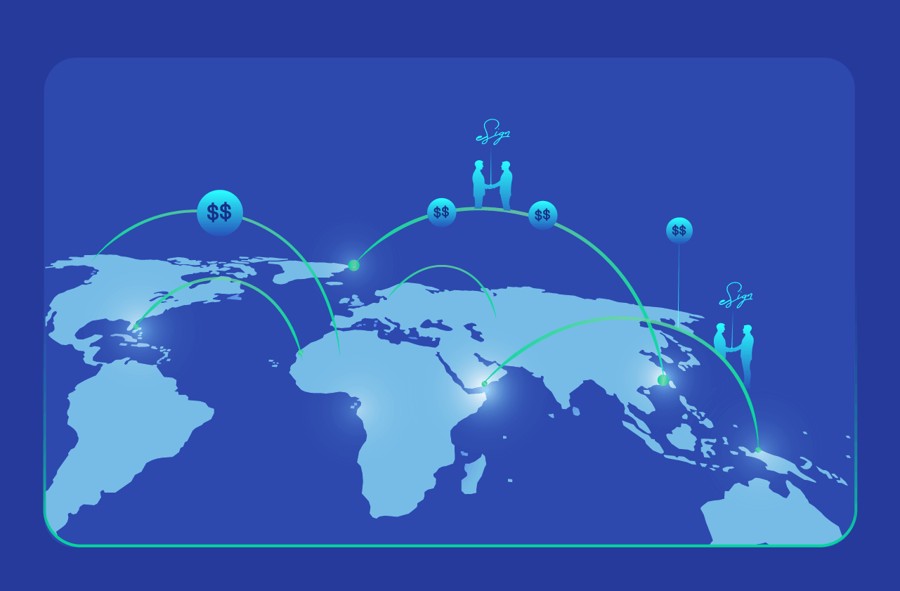 What makes e-signatures legally binding in cross-border transactions?