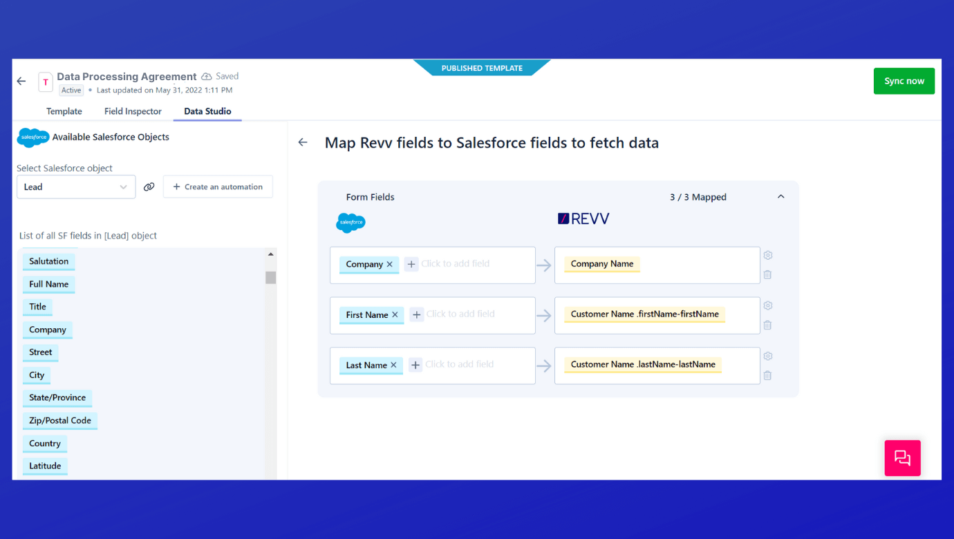 Revv's Data Studio feature makes data mapping seamless