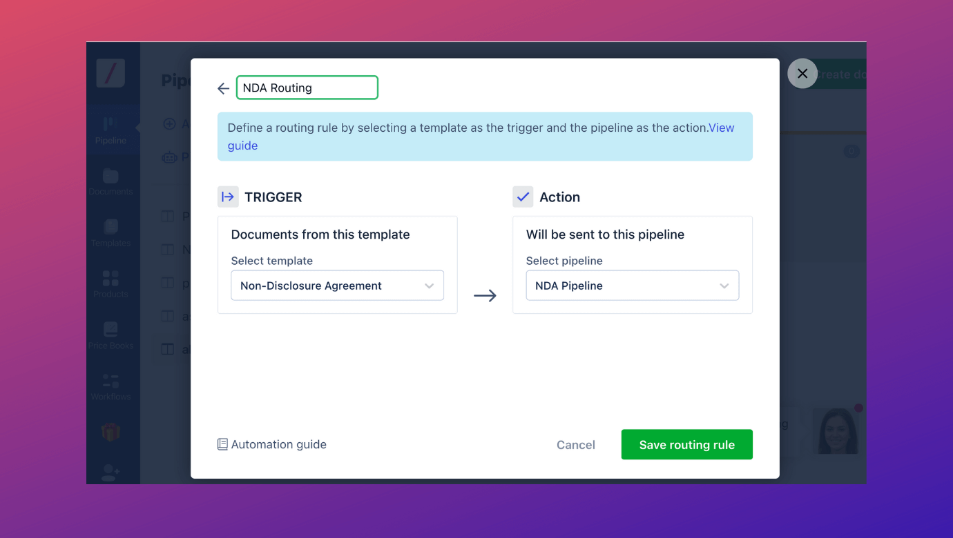 Revv's e-sign technology gives empowers you to automate workflows surrounding the signatures as well