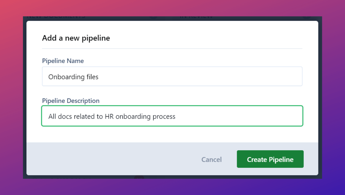 Managers can automate tasks for the new employee onboarding process with Pipelines. With onboarding software like Revv, all document workflows can be streamlined