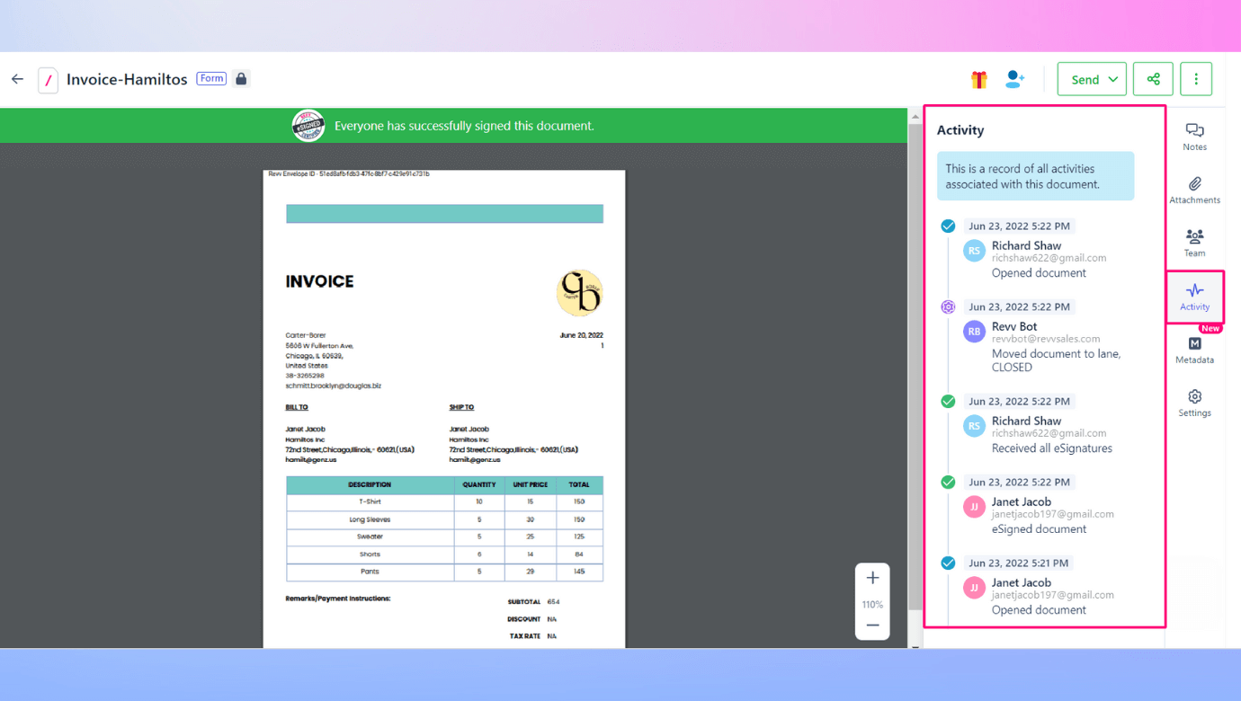 Track your recipient's payment activity on purchase orders from your systems and reduce costs