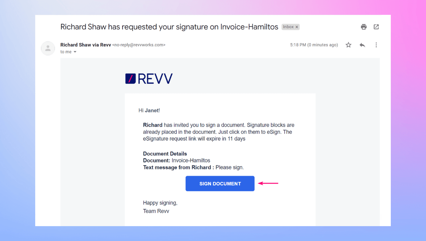 Revv software uses machine learning to send auto-generated notifications to your email ID