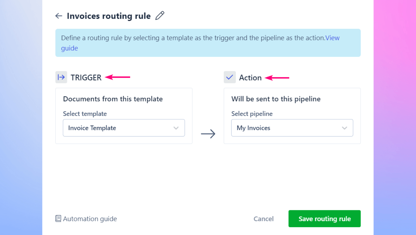 In Revv software, you can send all invoices to the same pipeline with pipeline routing configuration