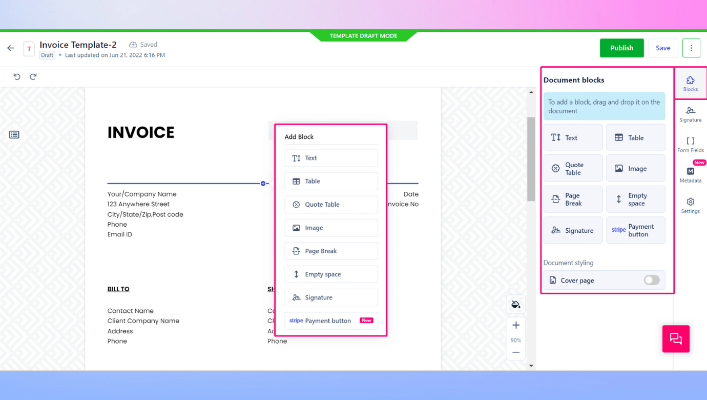 Automated invoice processing with Revv enables you to process automation seamlessly with a rich editor