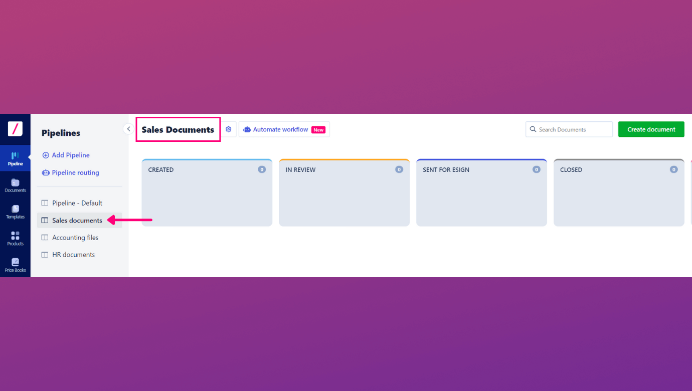 The contract manager can use Pipelines in Revv to achieve continuous contract workflows of the highest degree