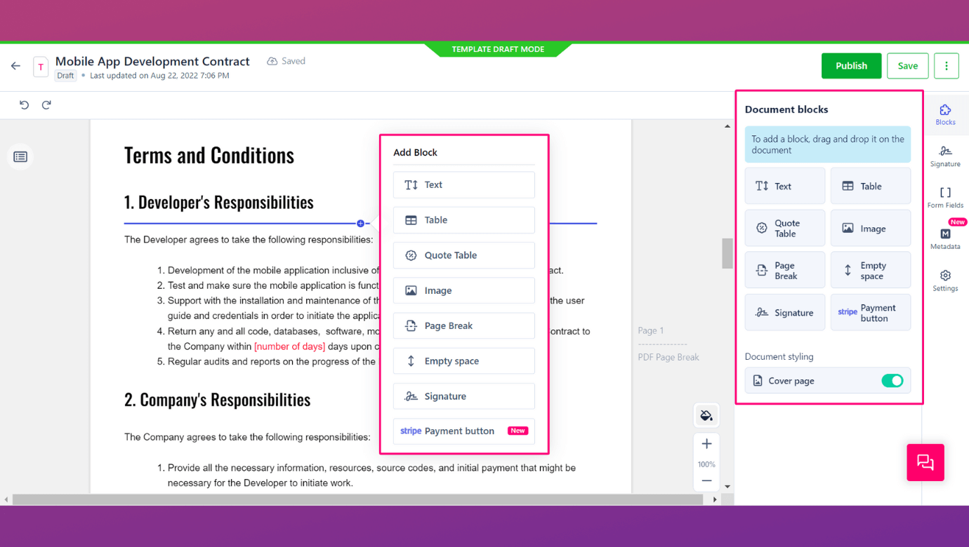 A responsible contract manager can use Revv's editor to manage responsibilities effectively before negotiation