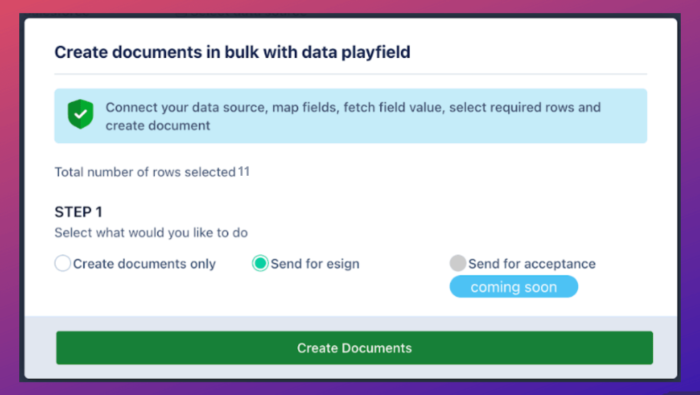 Connect Revv account with simple google sheets integration, and take bulk actions for your documents 