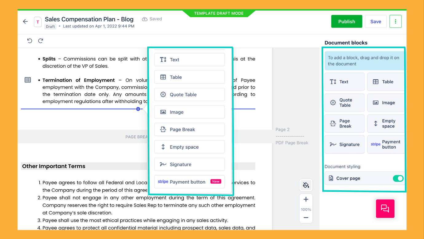 Revv allows you to further edit the sales compensation plan template to suit your needs.